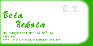 bela nekola business card